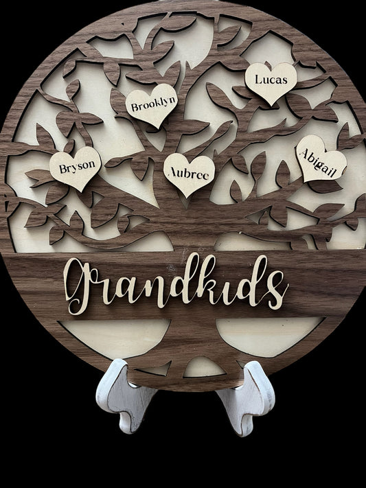 Custom Made Wooden Family Tree.