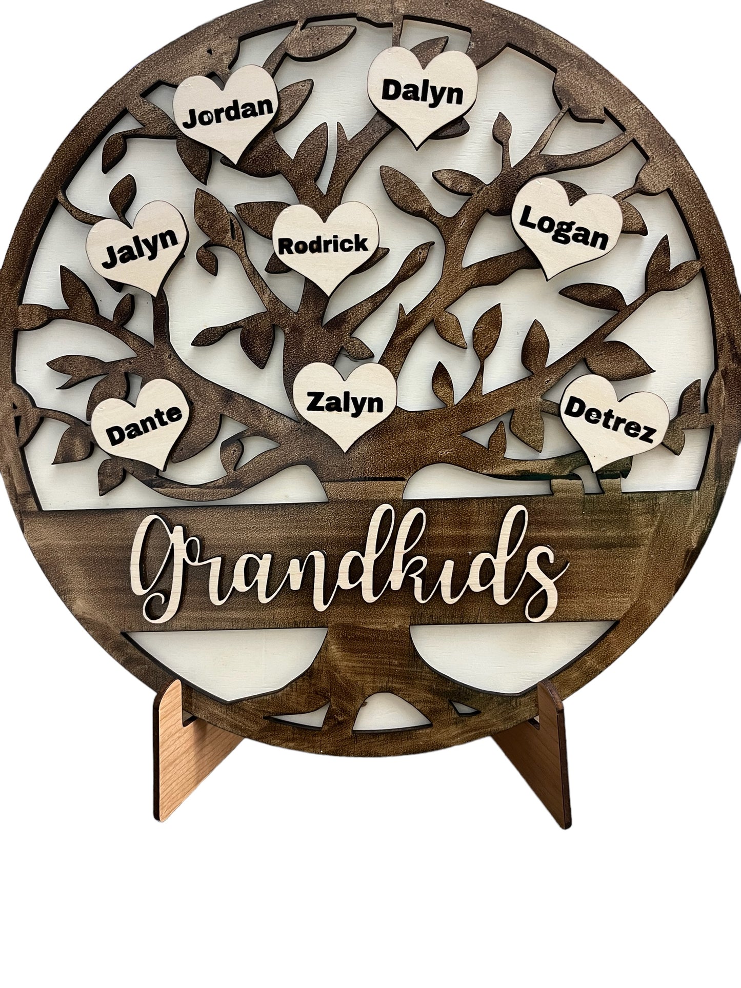 Custom Made Wooden Family Tree.